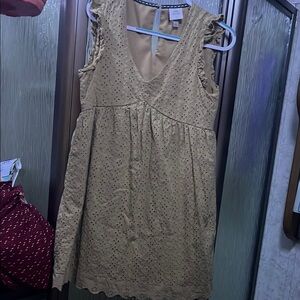 Knox Rose Beige Eyelet Dress